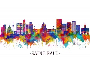 Saint Paul Minnesota Skyline